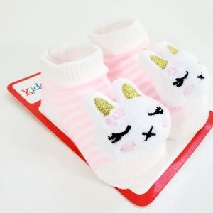 Kidgets 3-D Animal Socks Size 0-12 Month NWT Cat